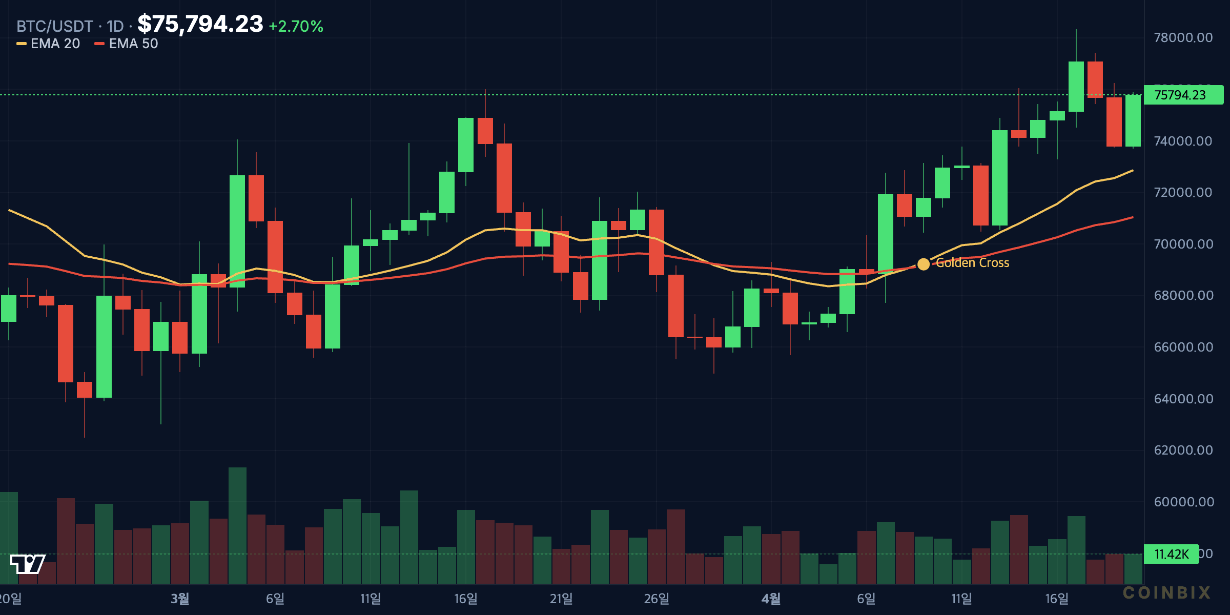 BTC 1D price chart analysis