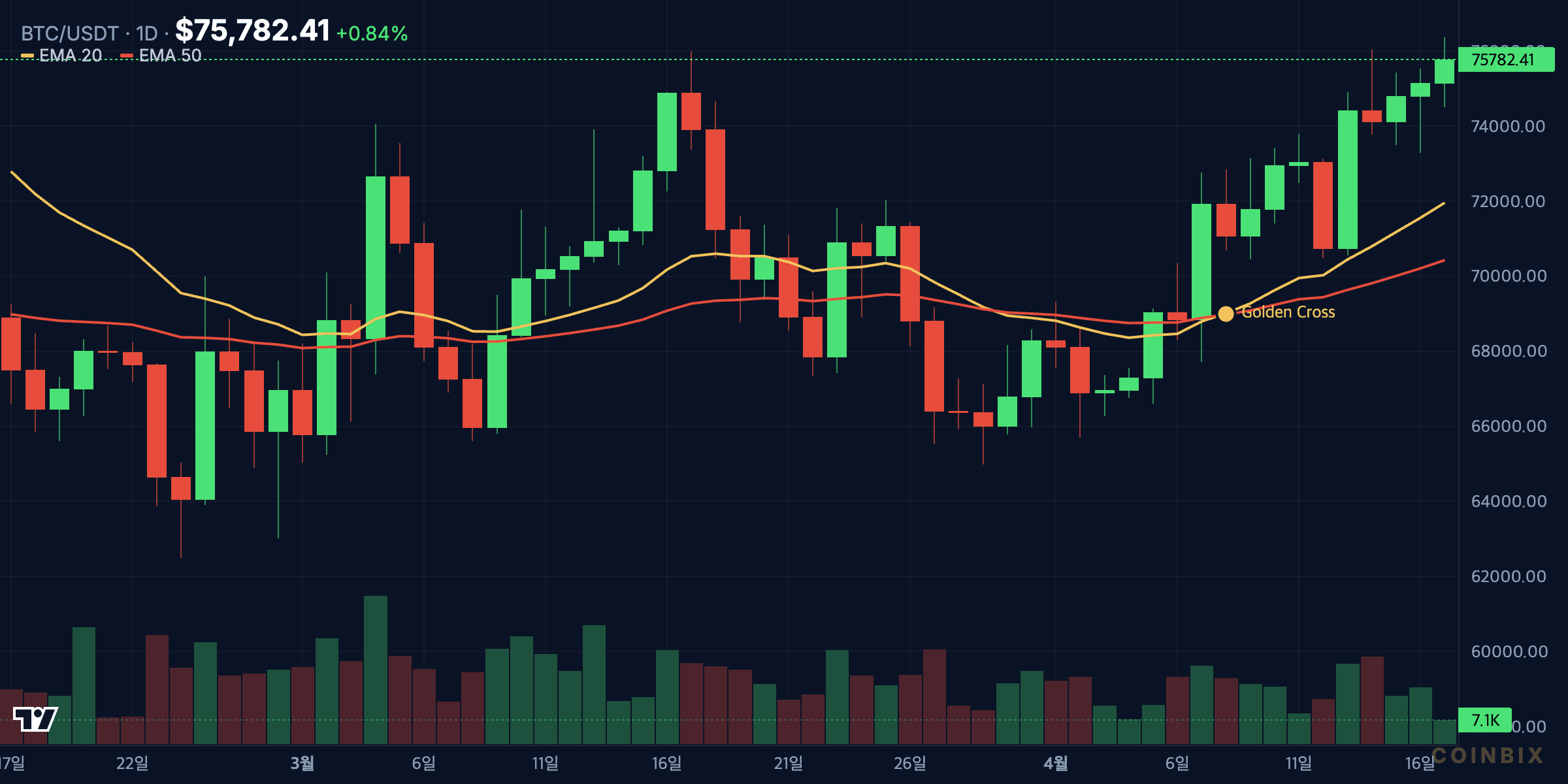 BTC 1-day chart